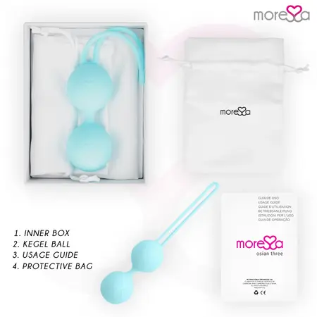Moressa Osian Three Premium Tirkizni - Silikonski Trening Set za Karlicu 85g