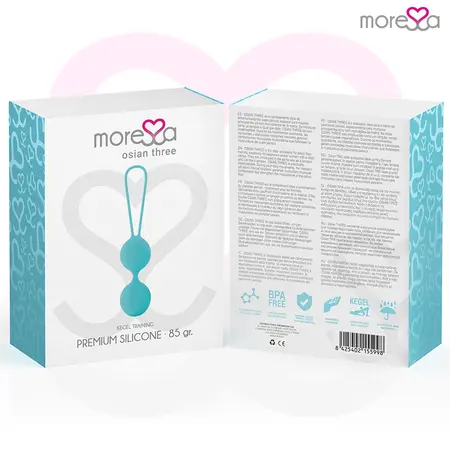 Moressa Osian Three Premium Tirkizni - Silikonski Trening Set za Karlicu 85g