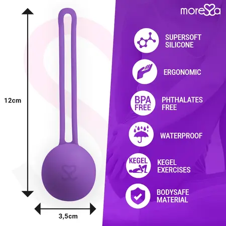 MORESSA Osian One Silikonska Loptica za Trening Dna Karlice Ljubičasta 34mm 51g