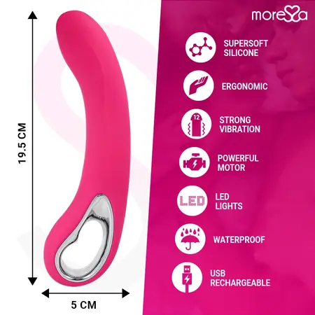 Moressa Nelson Premium Silicone Intimate Massager USB Rechargeable 20cm