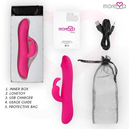Moressa Molly Premium Silikonski Dvostruki Motor Punjivi Model, Ljubičasta