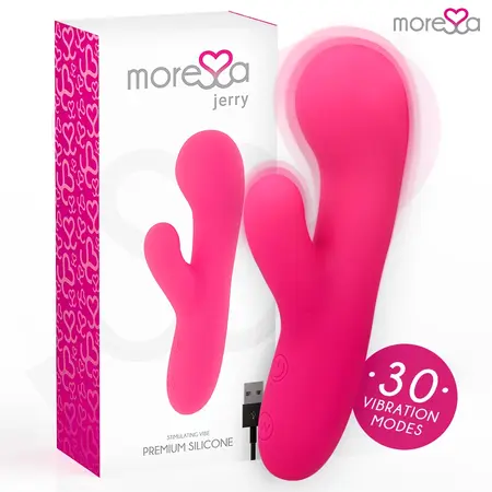 Moressa Jerry Premium Silikonski Dvostruki Motor Intimna Mašina, 30 Režima, Roze