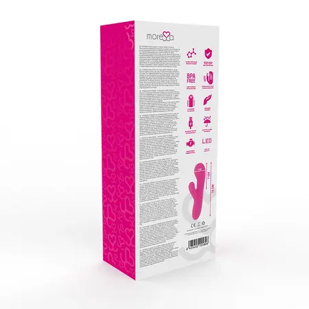 Moressa Jerry Premium Silikonski Dvostruki Motor Intimna Mašina, 30 Režima, Roze