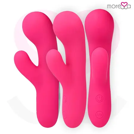 Moressa Jerry Premium Silikonski Dvostruki Motor Intimna Mašina, 30 Režima, Roze