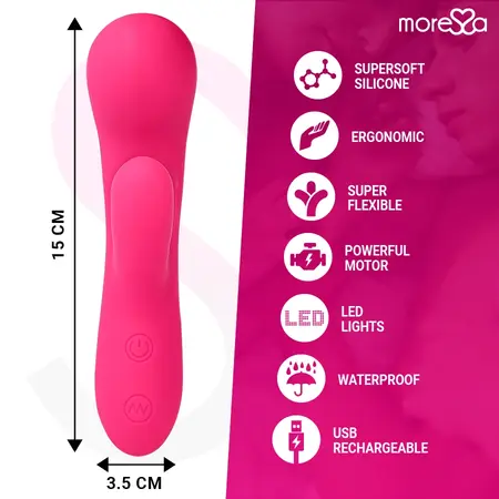 Moressa Jerry Premium Silikonski Dvostruki Motor Intimna Mašina, 30 Režima, Roze