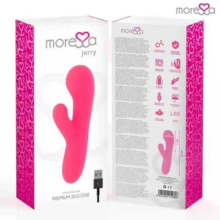 Moressa Jerry Premium Silikonski Dvostruki Motor Intimna Mašina, 30 Režima, Roze