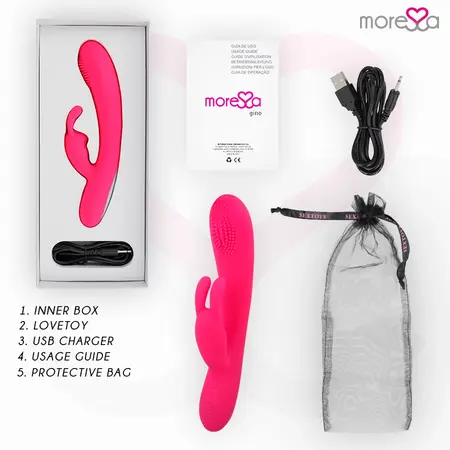 Moressa Gino Premium Silikonska Intimna Mašina Punjiva 190mm Ljubičasta