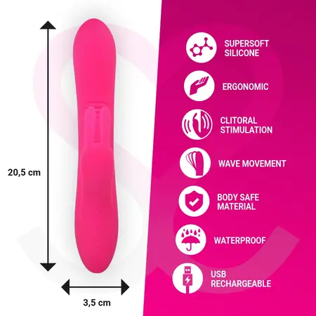 Moressa Ethan Premium Silikonski Dvostruki Motor Intimni Uređaj, USB, 205mm
