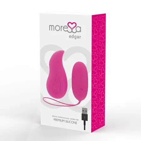 Moressa Edgar Premium Silikonski Dvostruki Sistem sa Daljinskim Upravljanjem, Ljubičasta