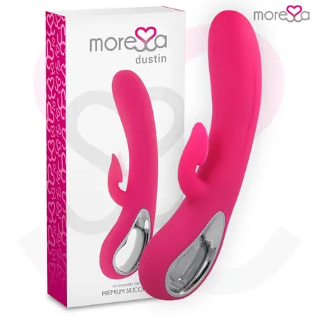Moressa Dustin Dvostruki Silikonski Talasni Vibrator sa Usisavanjem, Punjiv