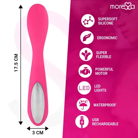 Moressa Druso Premium Silikonski Punjivi Stimulator, 30 Režima, Vitki Dizajn