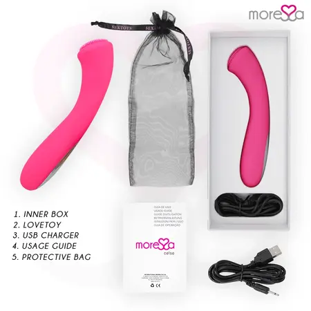 MORESSA Celso Premium Silikonski Punjivi Masažer 16cm Vodootporan