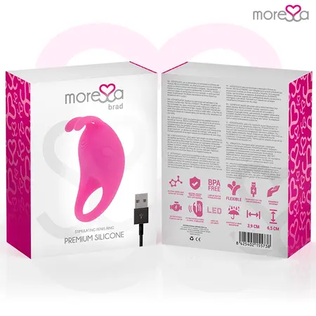 Moressa Brad Premium Silikonski Punjivi Intimni Prsten Roze
