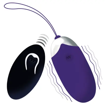INTENSE Flippy II Vibrirajuće Jaje na Daljinski Upravljač, 12 Režima, USB, Ljubičasto, 70mm