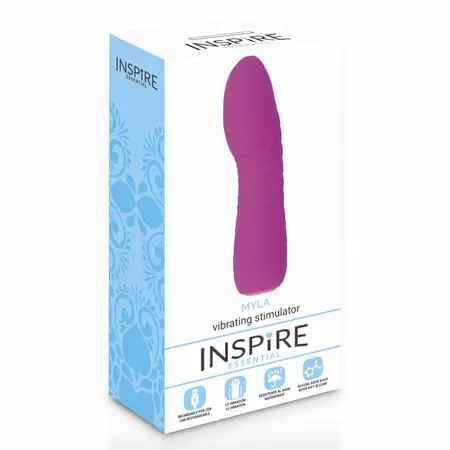 INSPIRER ESSENTIAL Myla Ljubičasti - Fleksibilni Silikonski Vibrirajući Sistem USB