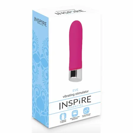 INSPIRER ESSENTIAL Eve Pink - Kompaktni Silikonski Vibrator, 12 Režima, Vodootporan