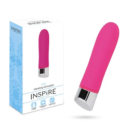 INSPIRER ESSENTIAL Eve Pink - Kompaktni Silikonski Vibrator, 12 Režima, Vodootporan
