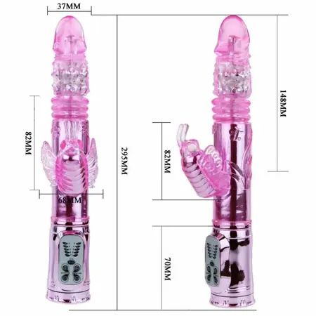 Baile Intimate Rotating Butterfly Model - USB Rechargeable, Pink