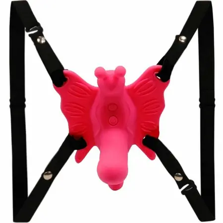 Baile Ultra Passionate Vibrating Butterfly Harness, 10 Modes, Silicone