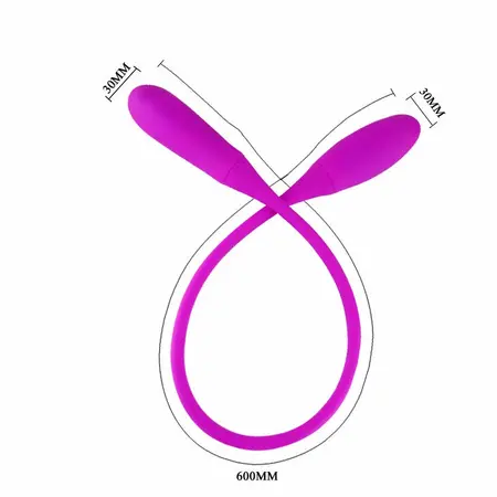 Pretty Love Smart Snaky 7+3 Vibration Flexible Dual-End Silicone Model