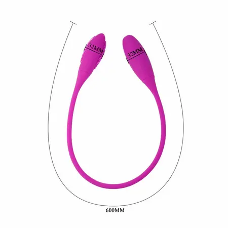 Pretty Love Snaky Deluxe Flexible Dual-Motor Vibrator 7 Modes Purple 60cm