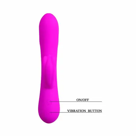 Pretty Love Barrette Dvomotorni Silikonski Intimni Sistem, 30 Režima, Ljubičasta