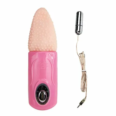 Baile Tongue Massager 3V Flexible Silicone Multi-Speed Pink