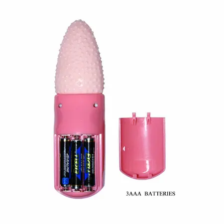 Baile Tongue Massager 3V Flexible Silicone Multi-Speed Pink