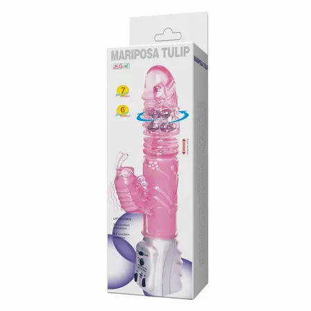 Baile Butterfly Tulip Rotator Up & Down Intimate Machine 29.5cm Pink