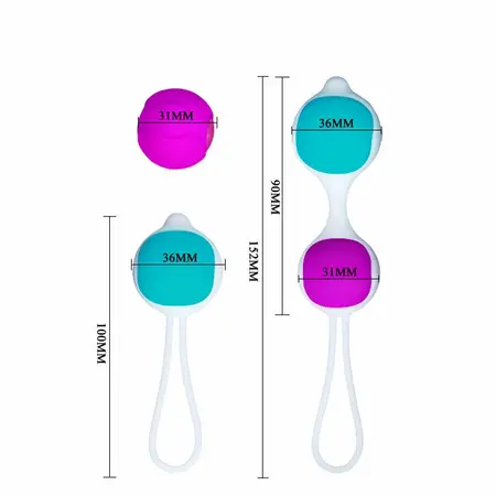 Pretty Love Flirtation Deluxe Kegel Set Kuglica Silikon 30g/40g Roze