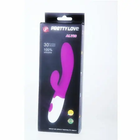 Pretty Love Alvis Dual Motor Vibrator Lilac/White 20 cm Ergonomic Design