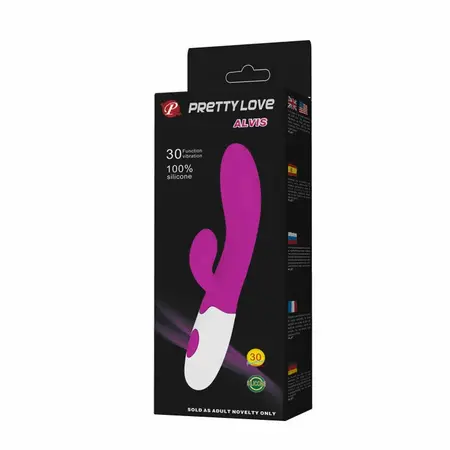 Pretty Love Alvis Dual Motor Vibrator Lilac/White 20 cm Ergonomic Design