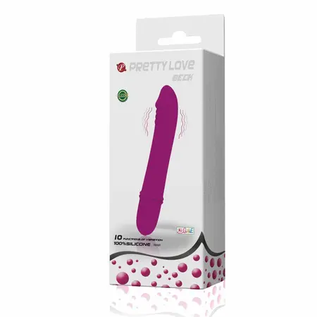 Pretty Love Beck Mini Massager Lilac 10-Function, 12.5cm Silicone