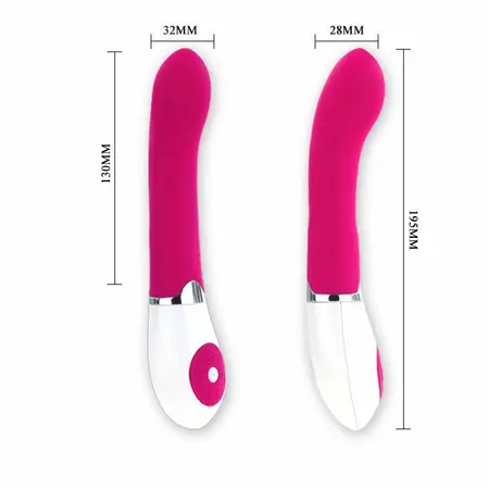 Pretty Love Daniel Vibrator Lilac-White 30 Modes Silicone 19.5 cm