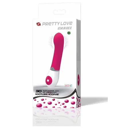 Pretty Love Daniel Vibrator Lilac-White 30 Modes Silicone 19.5 cm