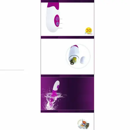 Pretty Love Flirtation Snappy Vibrator Lilac 20cm 30 Functions ABS/TPR
