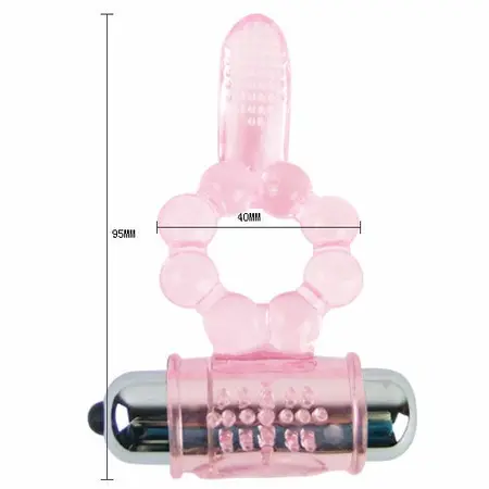 Baile Silicone Ring Pink - 10 Rhythm Intimate Vibration System