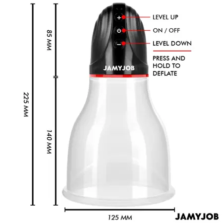 Jamyjob XPAND LITE Grey Intimate Wellness Pump 3-Level Suction System