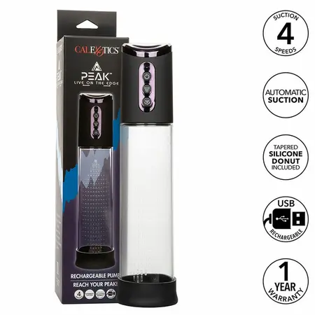 CalExotics Peak 4-Brzinski Punjivi Intimni Pumpni Sistem, Crni