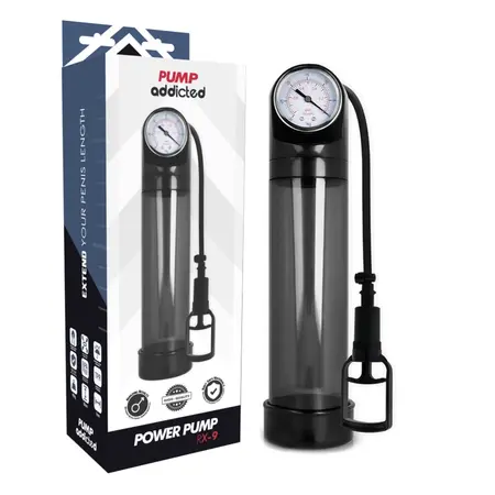 Pump Addicted RX9 Crni Vakuum Uređaj za Poboljšanje, 20cm, ABS+Silikon