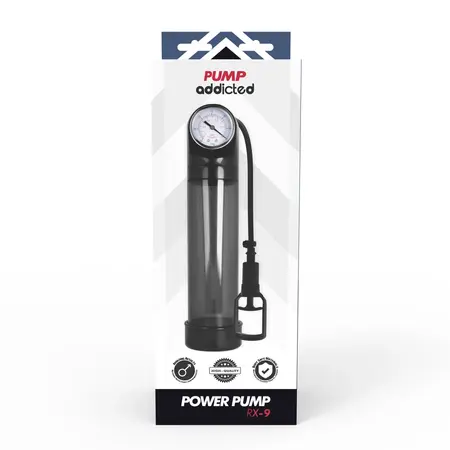 Pump Addicted RX9 Crni Vakuum Uređaj za Poboljšanje, 20cm, ABS+Silikon