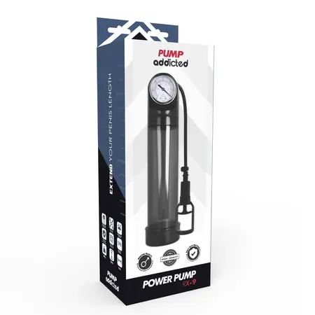 Pump Addicted RX9 Crni Vakuum Uređaj za Poboljšanje, 20cm, ABS+Silikon
