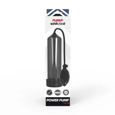 Pump Addicted RX3 Crni Vakuum Trener ABS Silikon 23cm Vodootporan