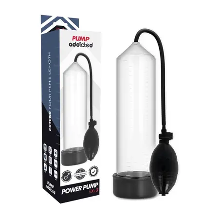Pump Addicted RX3 Transparent Vacuum Enhancement Device 23cm ABS+Silicone