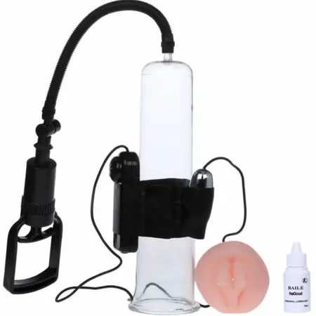 Baile Automatic Intimate Enlargement System with Vibration, Remote, Clear Tube