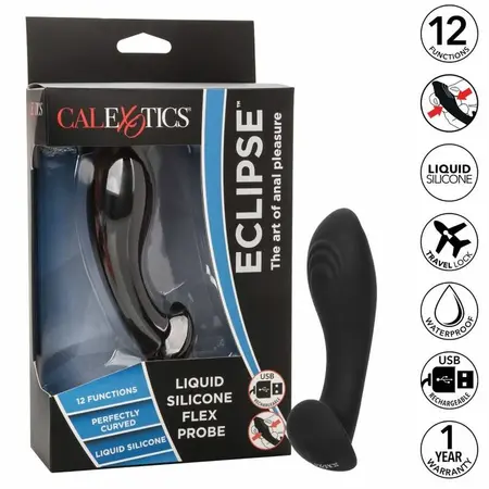CalExotics Eclipse Flex Probe Tečni Silikonski Intimni Uređaj, Crni