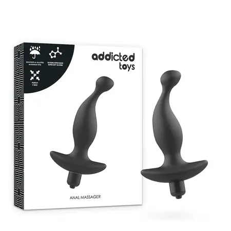 Addicted Toys Model 1 Intimni Crni Vibrirajući Silikonski Masažer 8x1.5cm