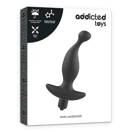 Addicted Toys Model 1 Intimni Crni Vibrirajući Silikonski Masažer 8x1.5cm