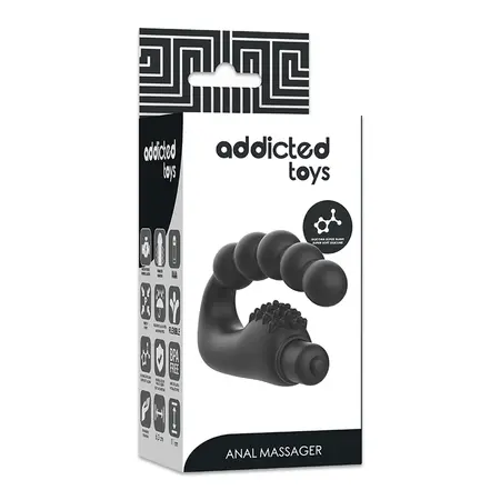 Addicted Toys Vibrirajući Masažer Prostate Anatomski Silikon Crni 11cm