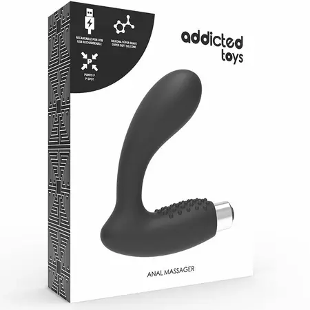 Addicted Toys Model 5 Rechargeable Prostatic Massager Black 11cm